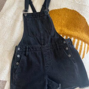 Madewell Black Denim Overalls/Shorteralls
